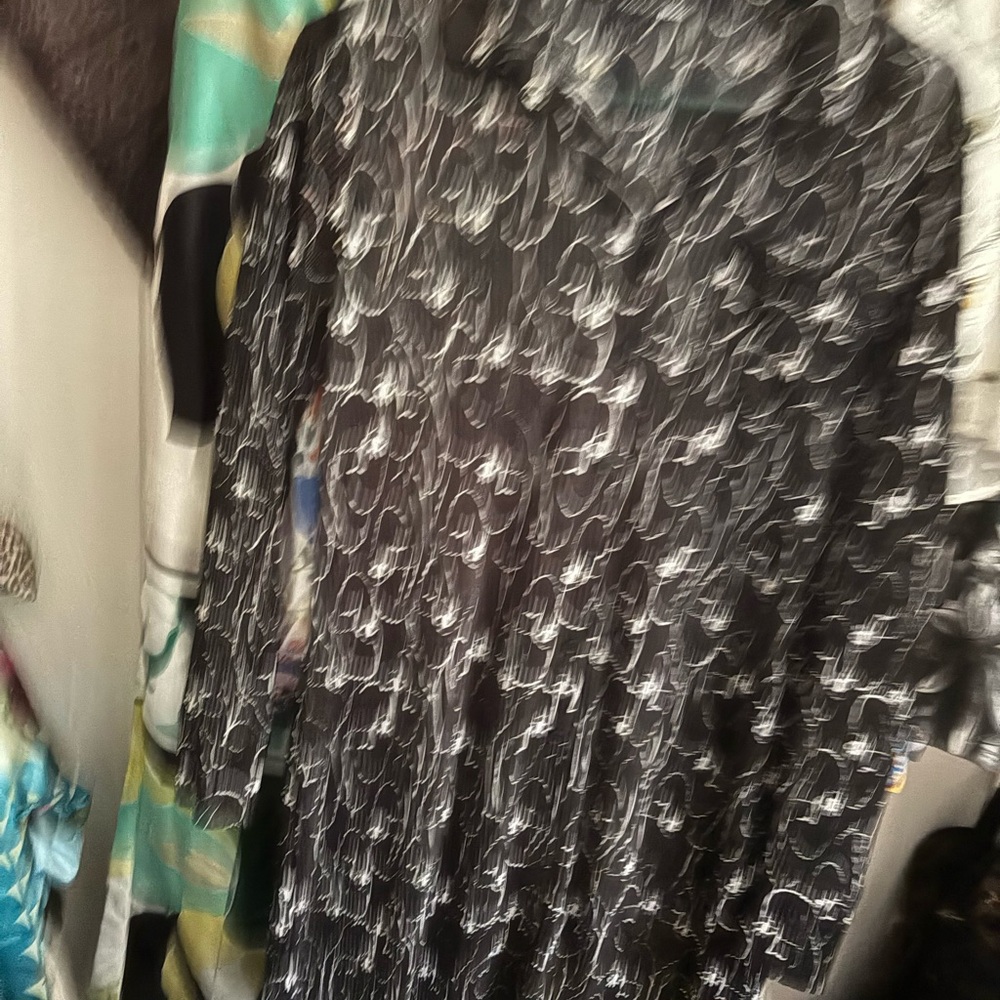 Fashion Nova Monochrome Abstract Midi Dress